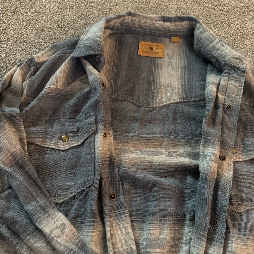 Red Head Ranch Flannel Blue Flannel Shirt - Picture 2 of 6
